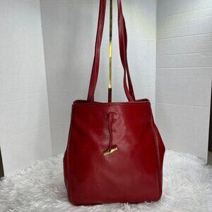 Longchamp Red Leather Bag